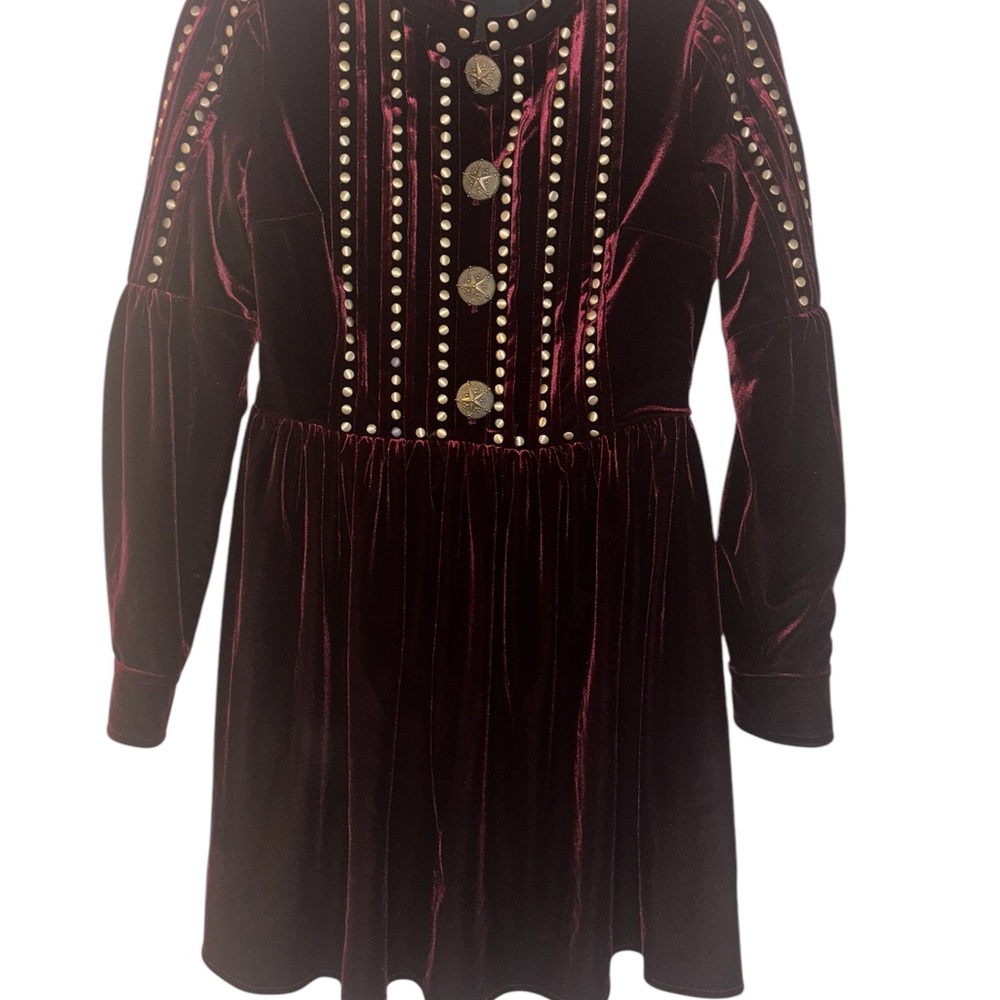 Elegant Velvet AND Silk YSL Dress with Button Detail